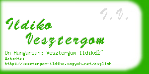 ildiko vesztergom business card